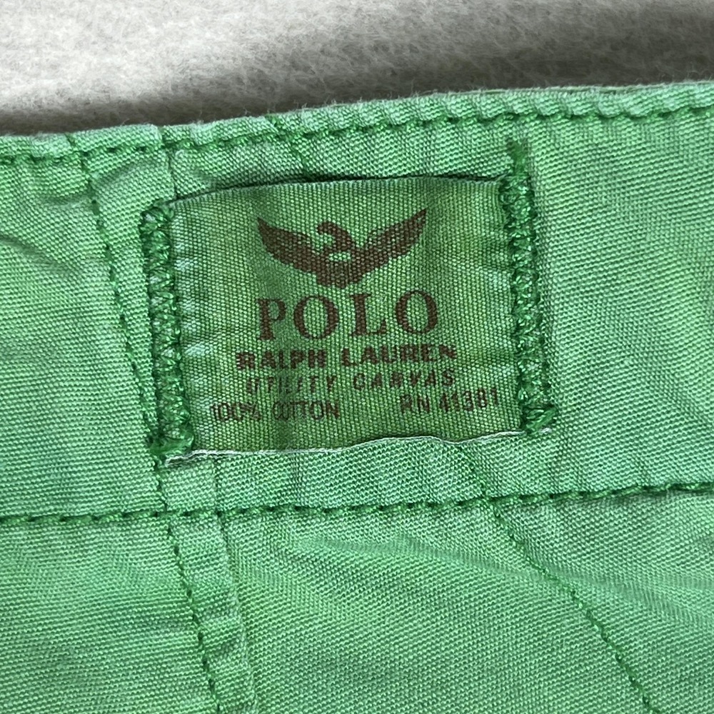 Polo Ralph Lauren Drill Khaki Shorts Men's 36 Green Side Tab‎ Military Utility - Picture 8 of 9